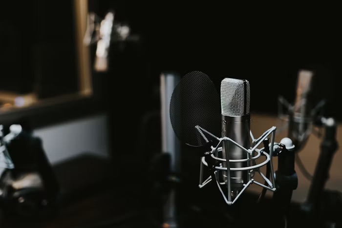 Estudio de grabación de podcast